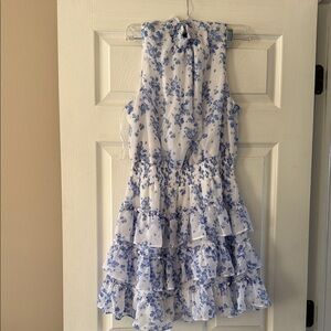 1. State Blue Floral Mini Dress